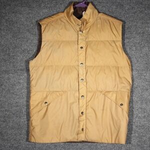 Vintage Gorpcore Puffer Down Vest Mens Medium Reversible Y2K Snap Buttons